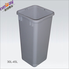 China Silver Large Outdoor Square Plastic Waste Bin